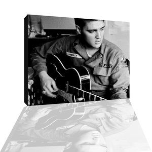 Elvis Presley US army/ canvas print wall art size 12x14inches ready to hang